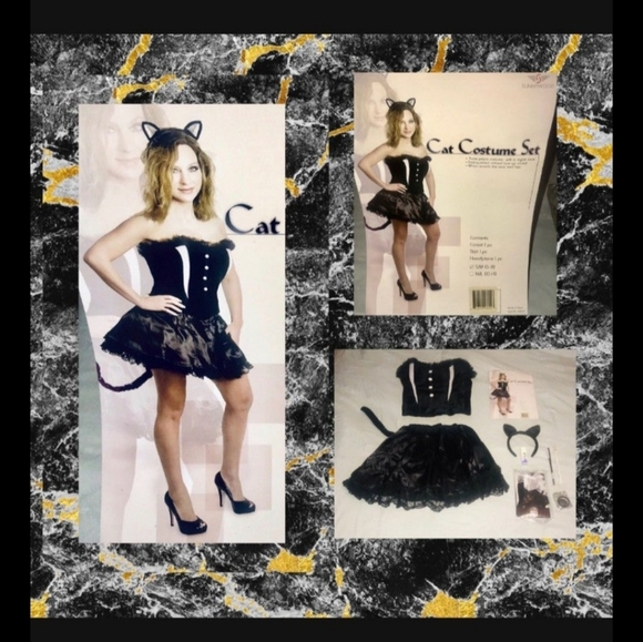 "MOONLIGHT KITTEN!" WOMENS DELUXE BLACK CAT COSTUME SIZE S/M NEW! - Picture 8 of 12